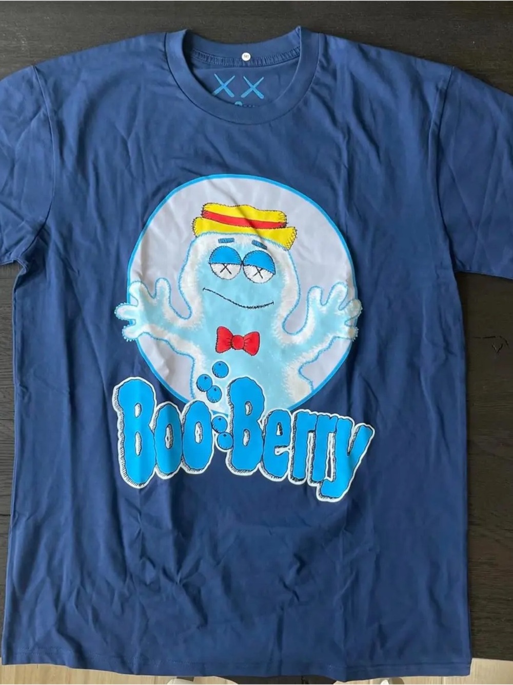 Kaws x General Mills Men’s Large Blue Boo-Berry Graphic Print T-Shirt